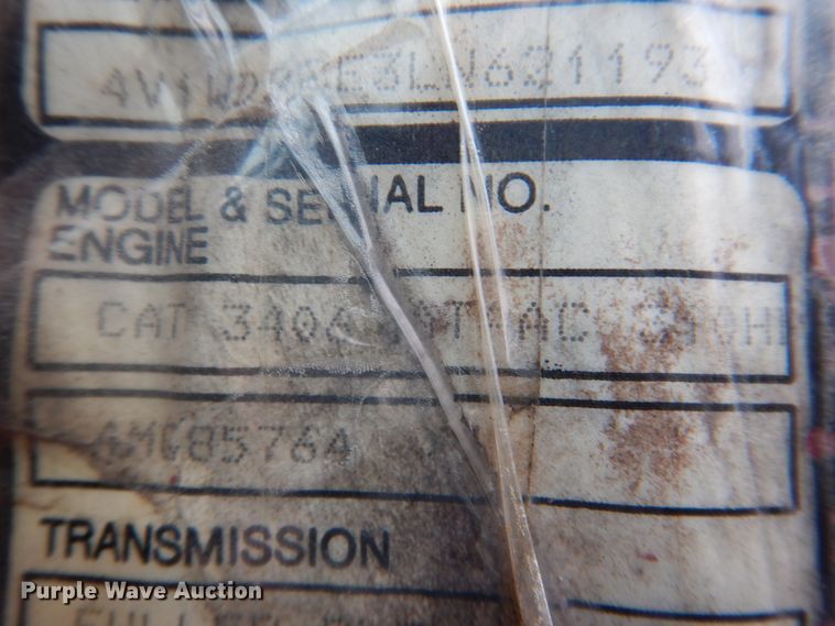 image for item DN2549 1990 WhiteGMC Aero WIA  semi truck