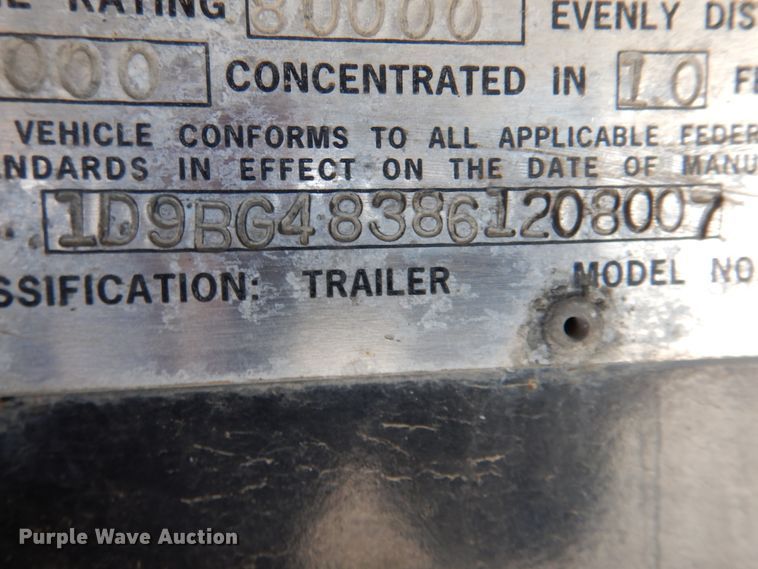 image for item DN2638 2006 Doonan 482DC14  drop deck trailer