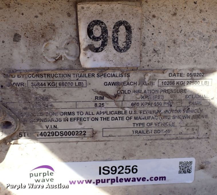 image for item IS9256 2013 CTS BDT-40  bottom dump trailer