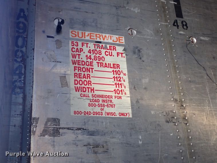 image for item IS9337 1990 Wabash National  dry van trailer