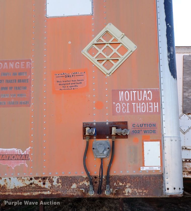 image for item IS9343 1990 Wabash National  dry van trailer