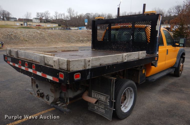 image for item DH8130 2012 Ford F550 Super Duty XL  Crew Cab flatbed truck