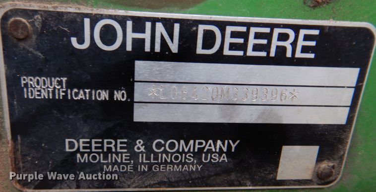 image for item DH8133 2002 John Deere 6420  MFWD tractor