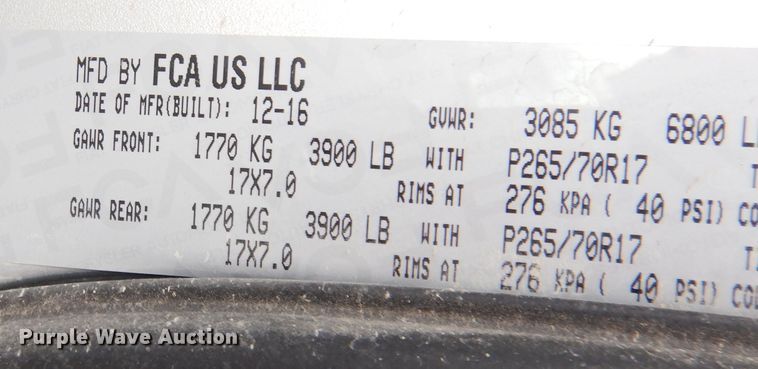 image for item DH8800 2017 Dodge Ram 1500  Crew Cab pickup truck