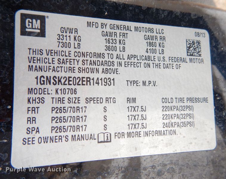 image for item DH8806 2014 Chevrolet Tahoe Police  SUV