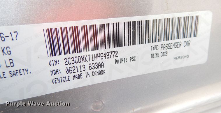 image for item DH8807 2017 Dodge Charger Police