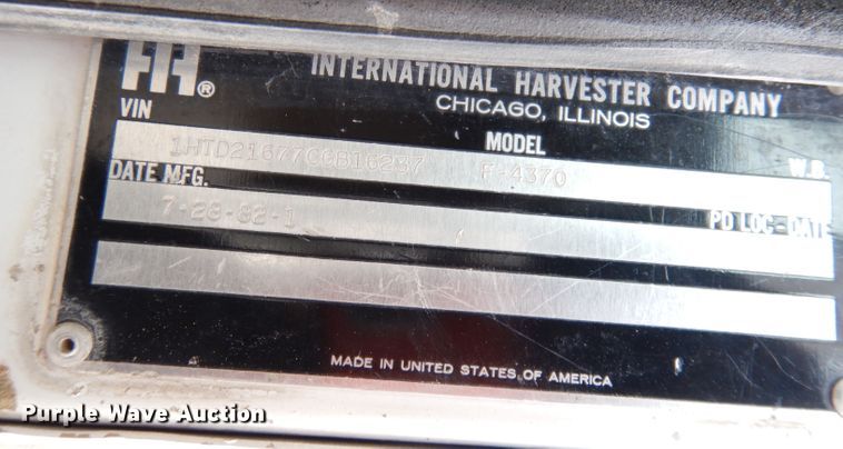 image for item DH8808 1983 International Transtar 4300  dump truck