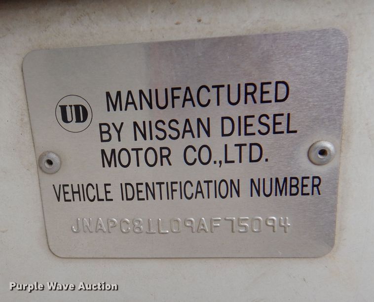 image for item DJ3778 2009 Nissan UD3000  street sweeper truck