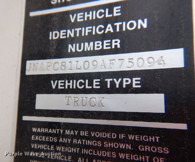 image for item DJ3778 2009 Nissan UD3000  street sweeper truck