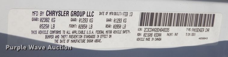 image for item DK3461 2013 Dodge Charger Police