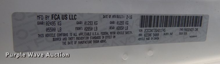 image for item DK3467 2016 Dodge Charger Police