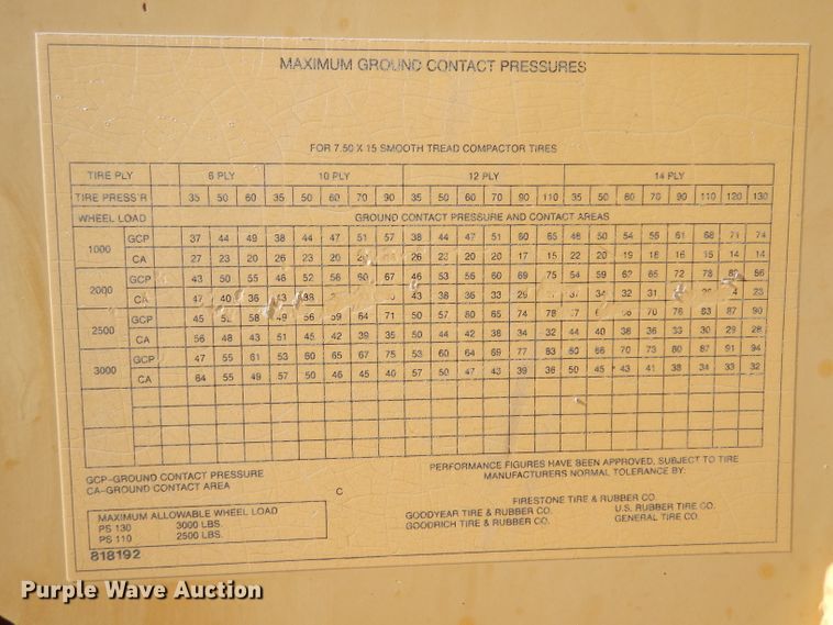 image for item DK7247 1993 Caterpillar PS-130  pneumatic roller
