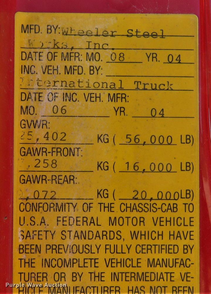 image for item FP9490 2005 International 7400  dump truck