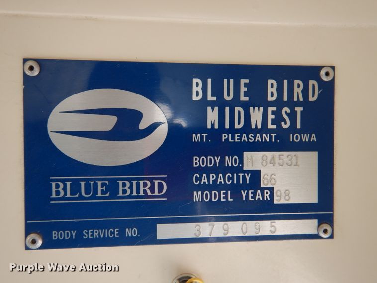 image for item IV9961 1998 Blue Bird TC2000  school bus