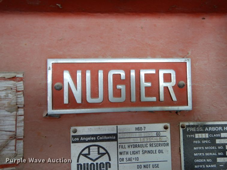 image for item JI9254 Nugier H60-7  press