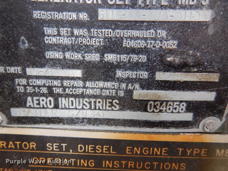 image for item JJ9731 Hollingsworth  generator