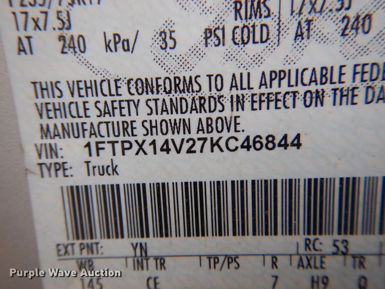 image for item JJ9755 2007 Ford F150 XL  SuperCab pickup truck