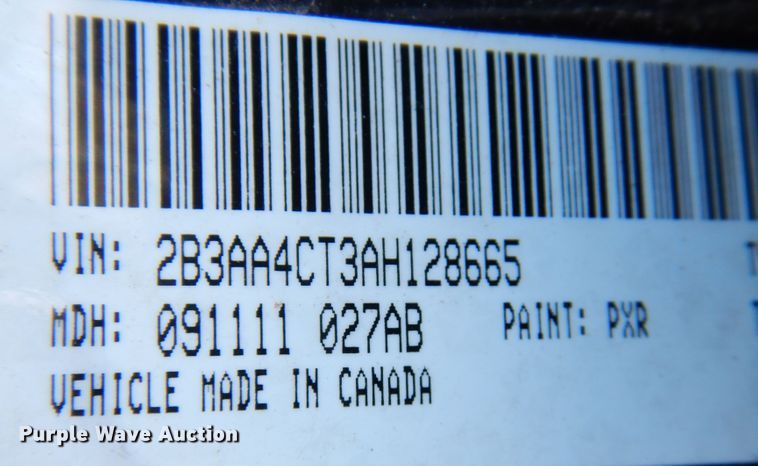 image for item JJ9822 2010 Dodge Charger