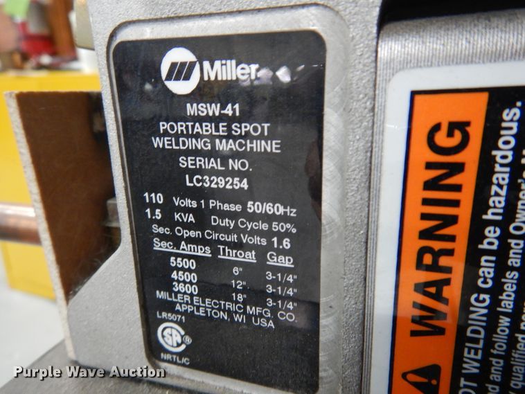 image for item JJ9837 Miller MSW-41  spot welder
