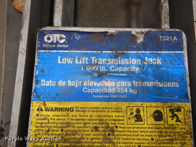 image for item JJ9843 OTC 1521A transmission jack