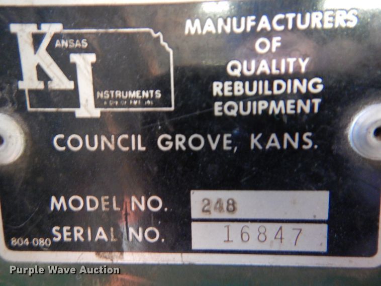 image for item JJ9846 Kansas Instruments 248 media blast cabinet