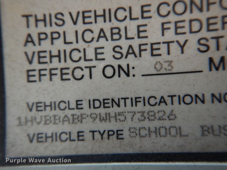 image for item JJ9849 1998 International 3800  school bus