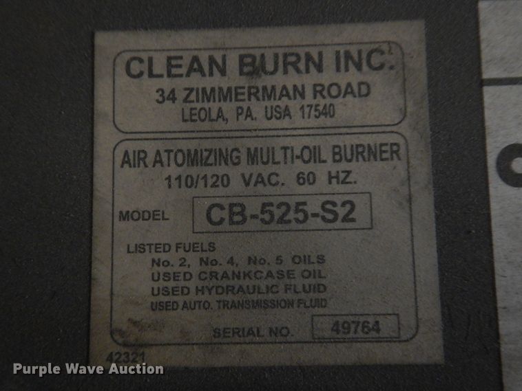 image for item JJ9854 Clean Burn CB-3500  waste oil heater
