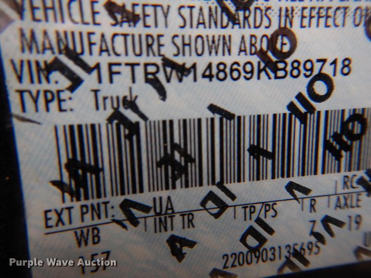 image for item JJ9864 2009 Ford F150  SuperCrew pickup truck