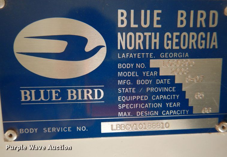 image for item JS9294 2008 Blue Bird Vision  school bus