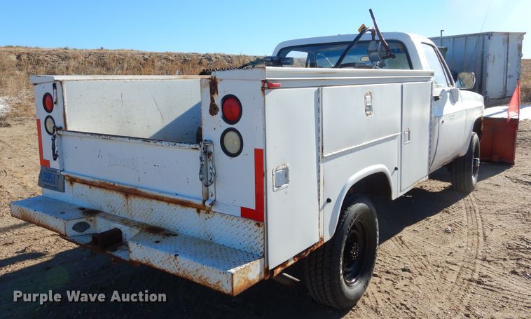 image for item KO9015 1985 Chevrolet D30  utility bed pickup truck