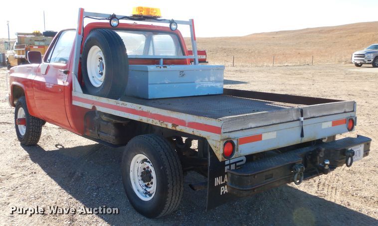 image for item KO9018 1984 Chevrolet D30  flatbed pickup truck