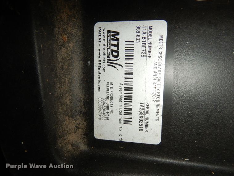 image for item KR9935 (3) MTD lawn mowers