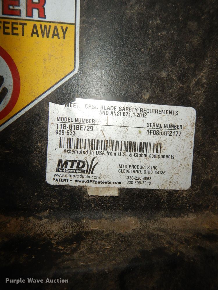 image for item KR9935 (3) MTD lawn mowers