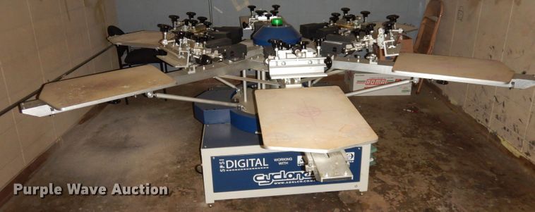image for item KR9947 SPSI Digital Cyclone six board screen printing press