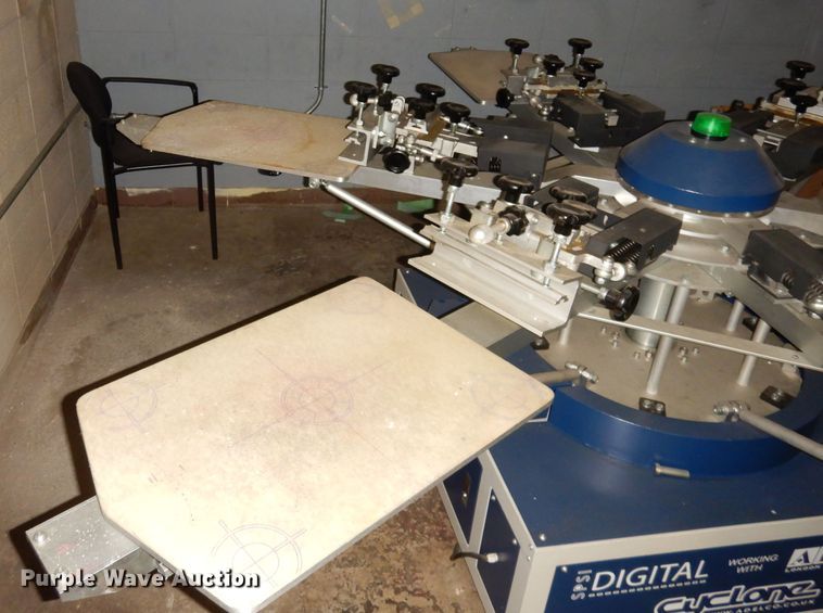 image for item KR9947 SPSI Digital Cyclone six board screen printing press