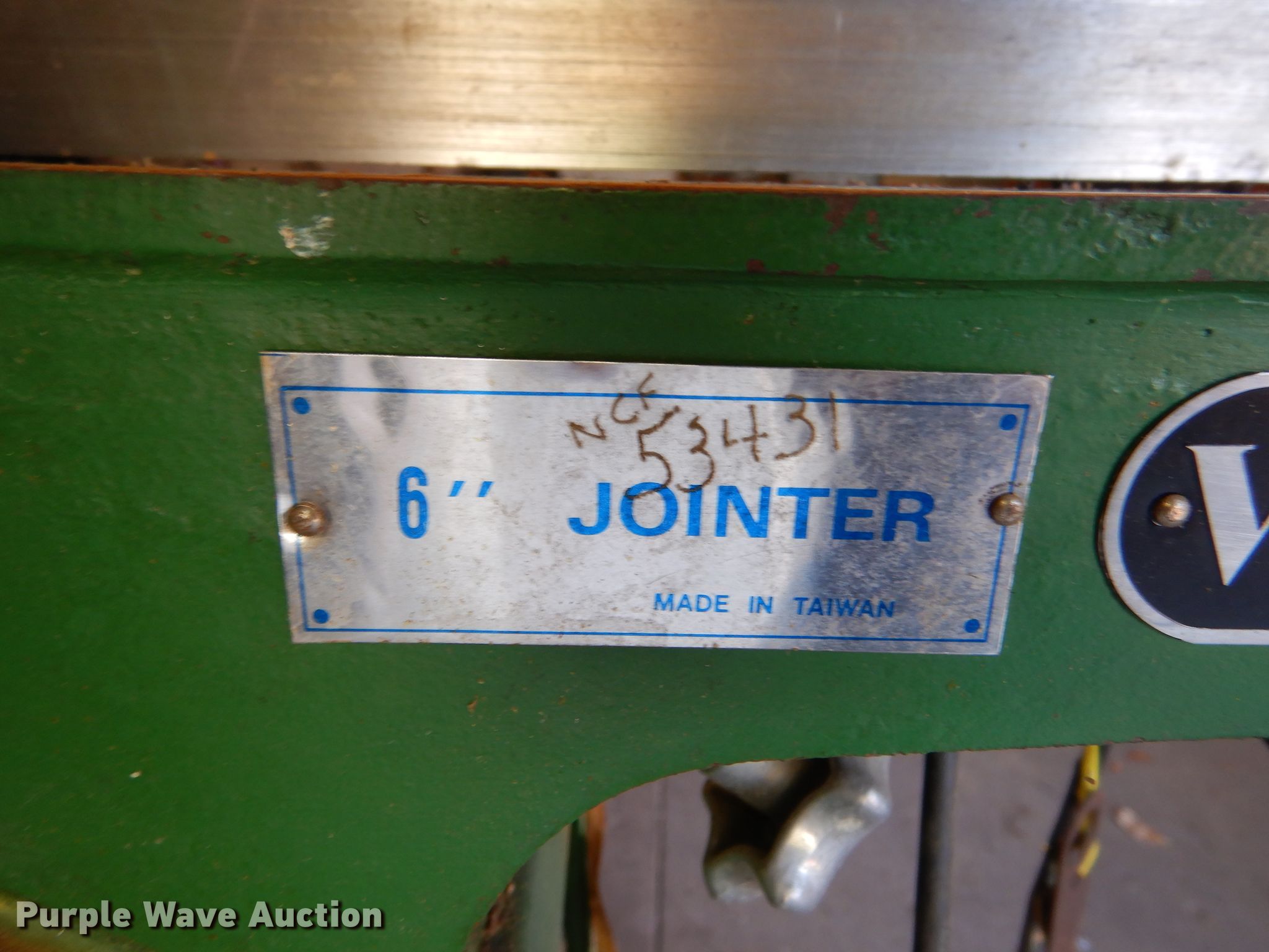 Woodtek jointer in Norton, KS Item IV9948 sold Purple Wave