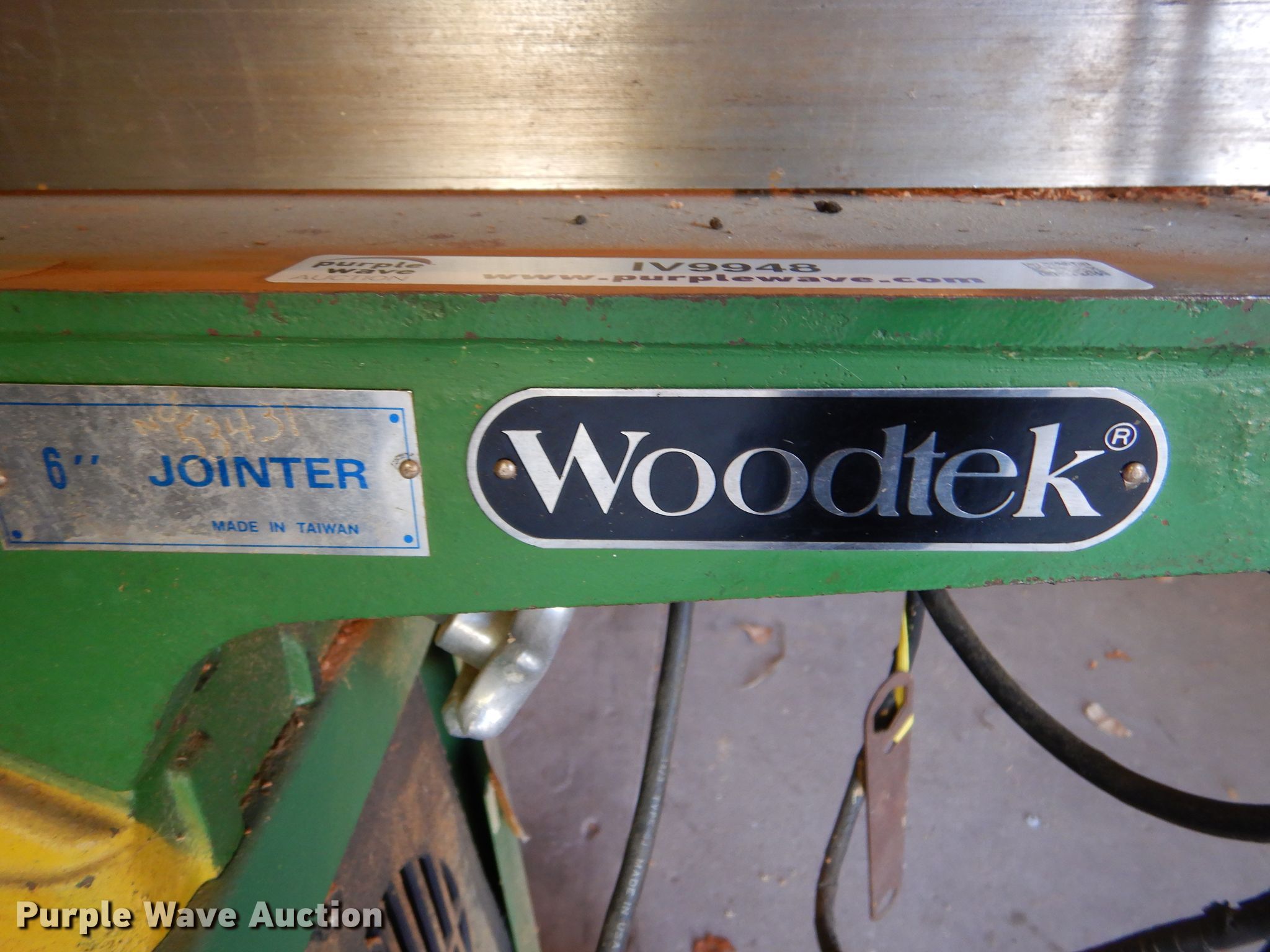 Woodtek jointer in Norton, KS Item IV9948 sold Purple Wave