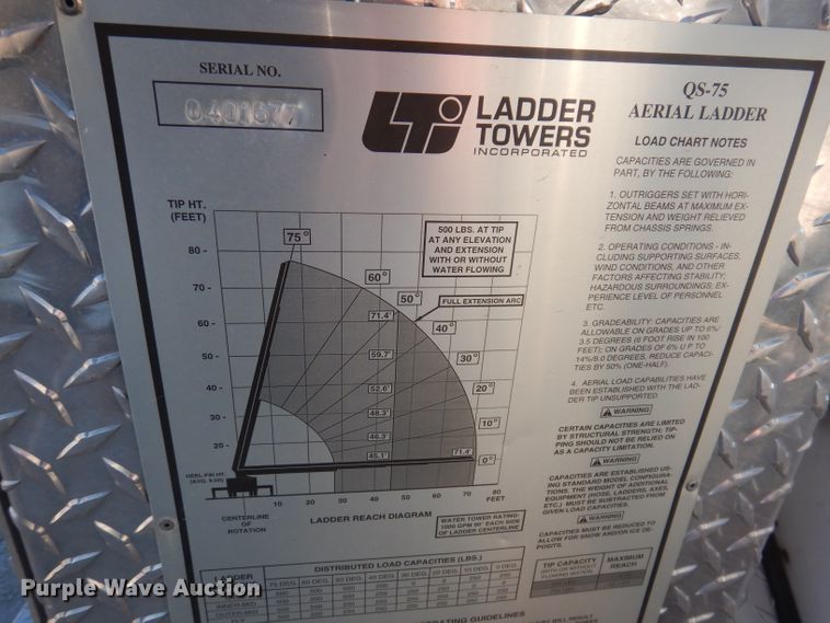 image for item DL5899 2005 American Lafrance L24M-75  aerial platform fire truck