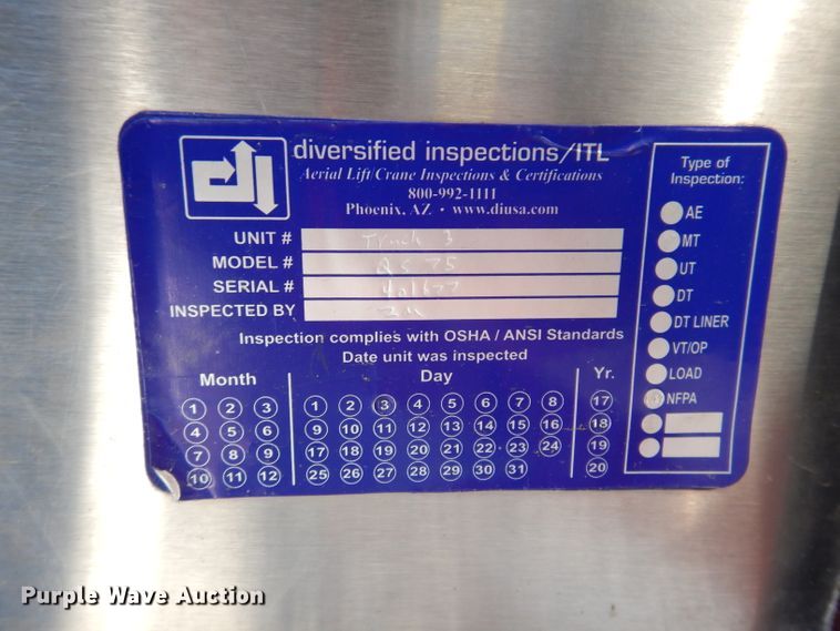 image for item DL5899 2005 American Lafrance L24M-75  aerial platform fire truck