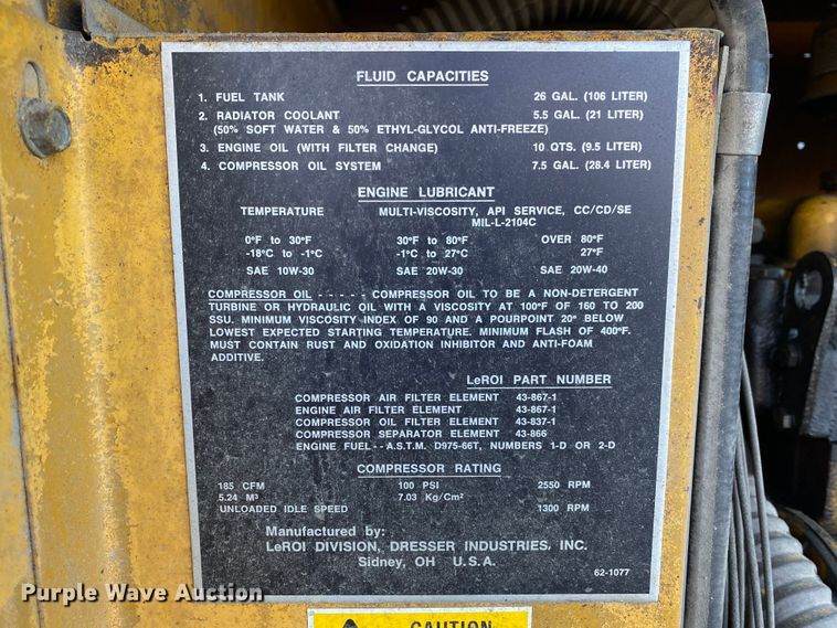 image for item DL6810 Leroi  air compressor