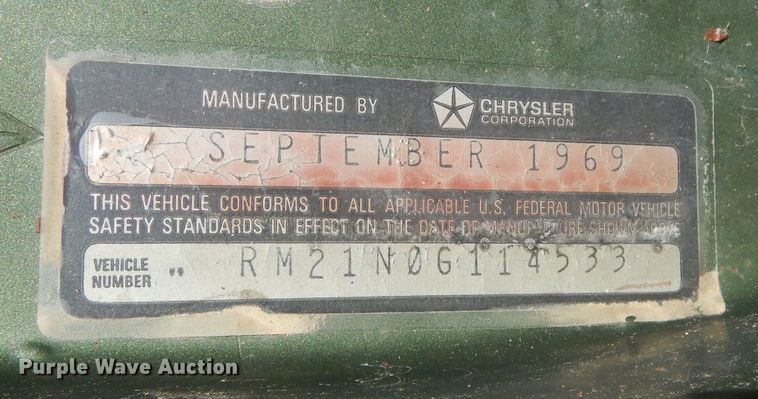 image for item DM0640 1970 Plymouth Road Runner