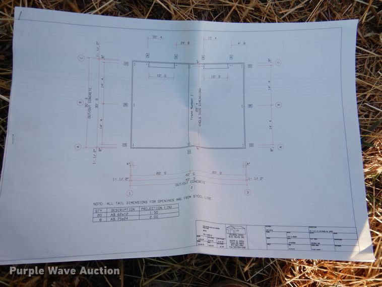 image for item DN2633 30' x 40' x 10' steel building frame