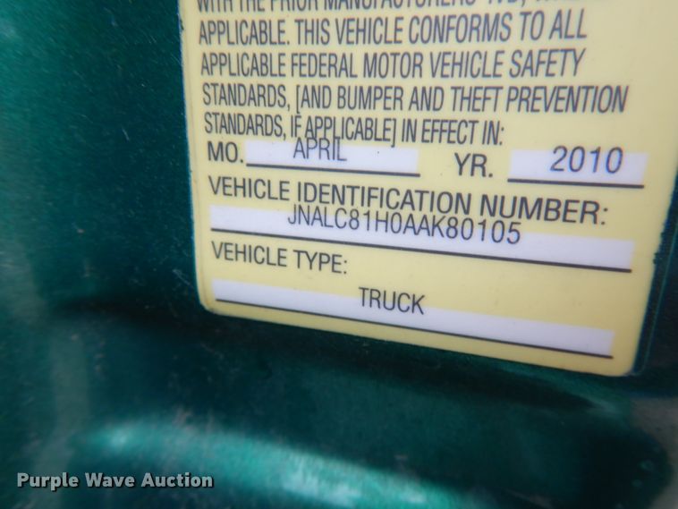 image for item HR9051 2010 Nissan 2300LP  rollback truck