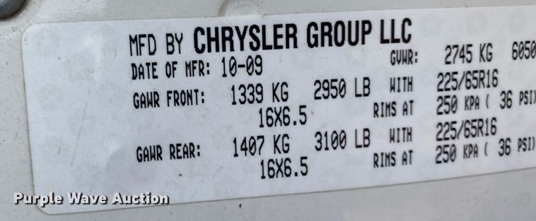 image for item IG9277 2010 Dodge Grand Caravan SE  handicap accessible van