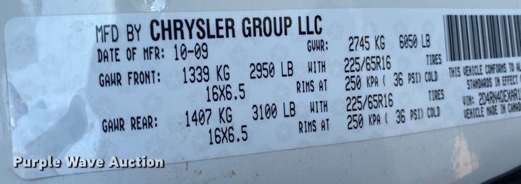 image for item IG9279 2010 Dodge Grand Caravan SE  handicap accessible van