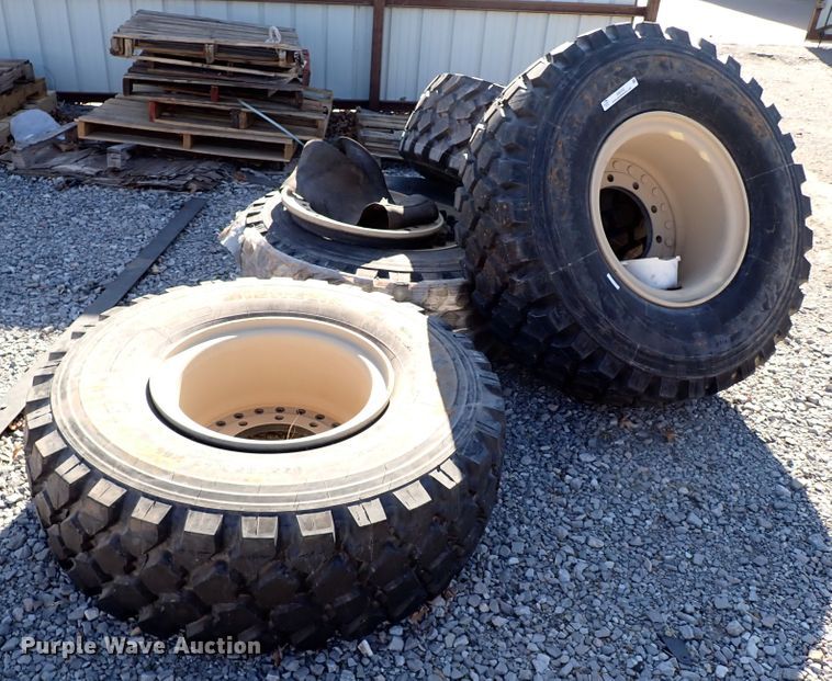 image for item IS9332 (4) Michelin 395/85R20 tires and wheels