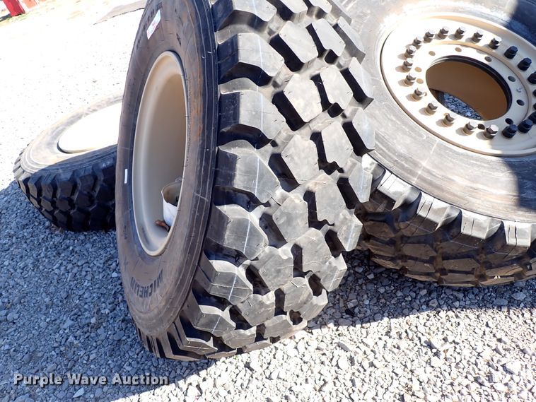 image for item IS9332 (4) Michelin 395/85R20 tires and wheels