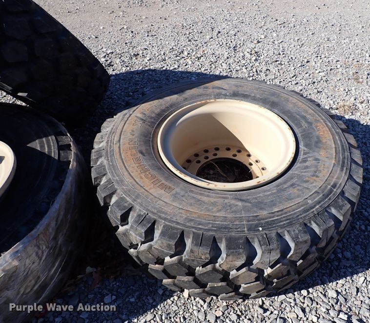 image for item IS9332 (4) Michelin 395/85R20 tires and wheels