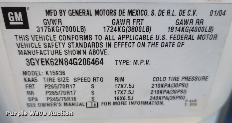 image for item IV9599 2004 Cadillac Escalade EXT  Crew Cab pickup truck