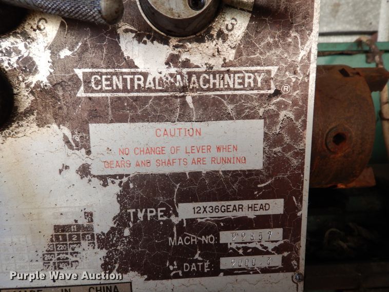 image for item JJ9770 Central Machinery  metal lathe